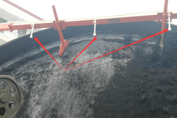 disc granulator with spray system